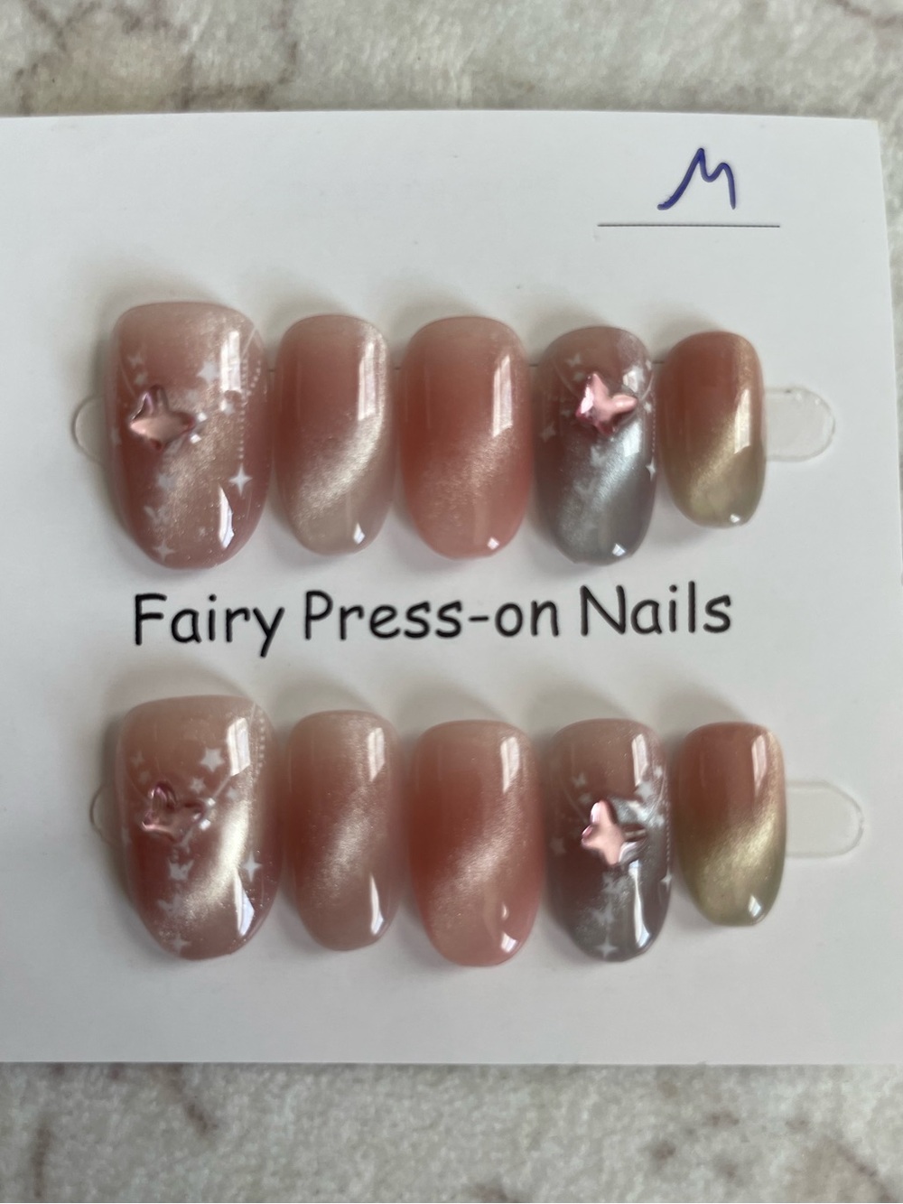 5 for $20! High Quality Press-On Nails in size medium